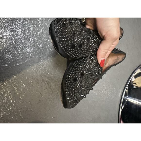 Sam Edelman spiked studded embellished black loafers size 7.5 - Picture 6 of 9